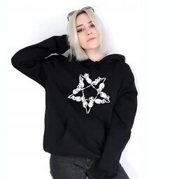 Bluza Damska Czarna Z Kapturem Rozm S Cats