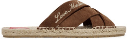 Klapki LOVE MOSCHINO JA28362G0MIG0300 Brązowy