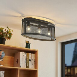 Lampa sufitowa Lindby Mizgin z 3-punktową siatką