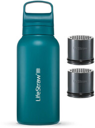 LifeStraw Go 2.0 Turkusowa stalowa butelka filtrująca 1L