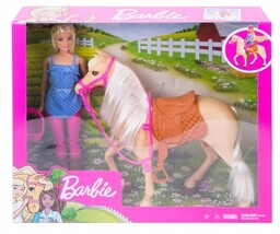 Lalka Barbie Koń Dżokejka Kucyk Mattel Koń Konik