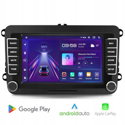 Radio Android do Volkswagen Seat Skoda Carplay Android