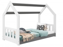 Łóżko Domek dziecięce 160x80 dla dzieci białe D2C
