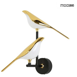 MOOSEE lampa ścienna BIRD TWIN złota