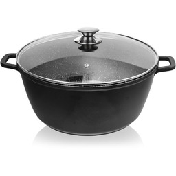 Garnek Granitowy z pokrywką gotowania duszenia pieczenia 32