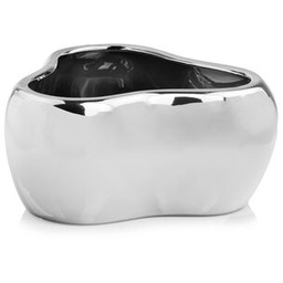 Osłonka ceramiczna misa storczyk srebrna 28 cm