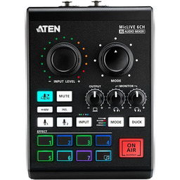ATEN MicLIVE 6CH, UC8000 transmisja na żywo, podcast,
