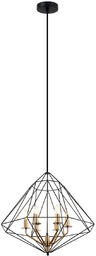 Lampa wisząca metalowa czarno-złota 6-punktowa PEN-6369-6-BKBR z serii