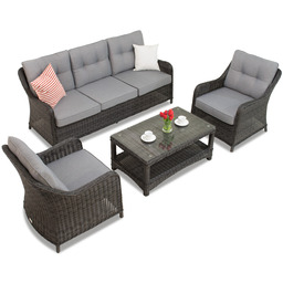 Zestaw technorattanowy Toledo Coffee 5 antracyt Garden Point