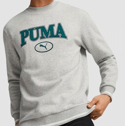 Bluza Męska Puma Bawełniana Wkładana Ocieplana Szara