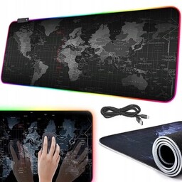 Podświetlana podkładka pod myszkę gamingowa rgb led xxl