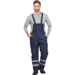 S-Winter-STR - ocieplane spodnie ochronne ogrodniczki odblaskowe L