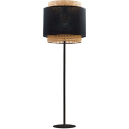Lampa podłogowa czarna metalowa w stylu boho 153cm