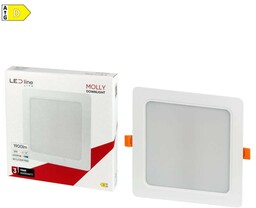 Panel podtynkowy plafon sufitowy kwadratowy 18W 230V biały