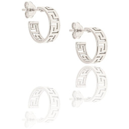 Kolczyki srebrne z greckim wzorem