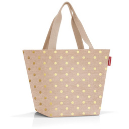 Reisenthel Torba Shopper M Metallic dots coffee