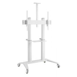 Stojak mobilny Techly 70"-120", 140kg z półką, biały