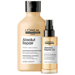 Loreal Absolut Repair, zestaw do włosów zniszczonych, szampon