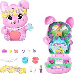 Polly Pocket Króliczkowa herbatka Zestaw kompaktowy, 1 mała