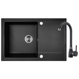 Kuchinox Zlewozmywak jednokomorowy z ociekaczem PYRAMIS Camea 1B1D