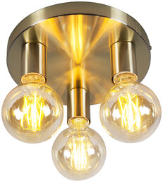 QAZQA Lampa sufitowa Art Deco okrągła złota -
