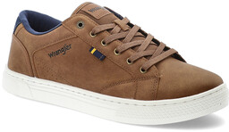 Wrangler Brązowe Eleganckie Sneakersy Stylowe Obuwie Męskie