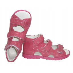 Kornecki Or 102 Fuxia dziewczęce sandałki profilaktyczno-rehabilitacyjne 27