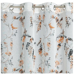 EUROFIRANY Zasłona Riki 140 x 250 cm Biało-rudy