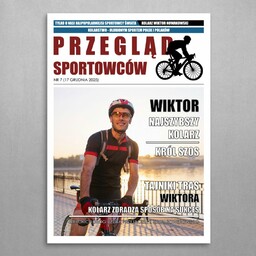Plakat metalowy personalizowany M ze zdjęciem Przegląd Sportowców