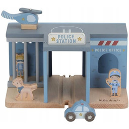 Little Dutch Posterunek Policji +autko Helikopter Figurki Drewno