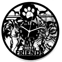 Instant Karma zegary ścienne - pies kot zwierzęta