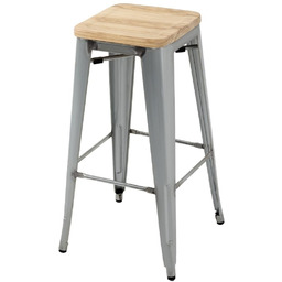 Bolero Taboret barowy z drewnianym siedziskiem 760 mm,