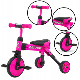 Rowerek trójkołowy biegowy dla dziewczynki lekki Grande Milly