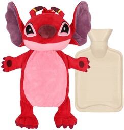 Leroy i Stitch Czerwony termofor z miękką poszewką,