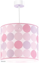 Lampa sufitowa zwis grochy groszki różowa 62002S