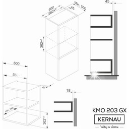 Kuchenka mikrofalowa Kernau KMO 203 G X 800