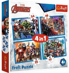 TREFL Puzzle Marvel Odważni Avengersi 4w1 34386 (207