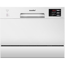 COMFEE '' TD602E-W Kompaktowa zmywarka, wyświetlacz LED, 6,5