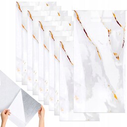 x10 Samoprzylepny Panel Ścienny Marmur Pcv Laminat Połysk