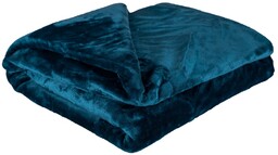 Koc XXL / Narzuta na łóżko petrol blue,