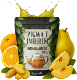 Pigwa z Imbirem 50 g herbata zielona rozgrzewająca