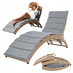 Leżak Ogrodowy Z Regulacją Fotel Składany Regulowany Leżanka