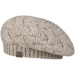 Beret z Dzianiny Jesila by Lierys, jasnobeżowy, One