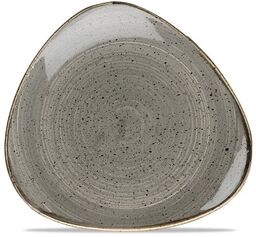 TALERZ TRÓJKĄTNY PEPPERCORN GREY 22,9 cm PORCELANA CHURCHILL