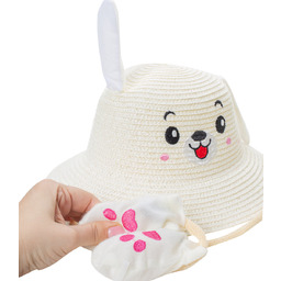 Kapelusz dziecięcy z buźką psa i podnoszonymi uszkami