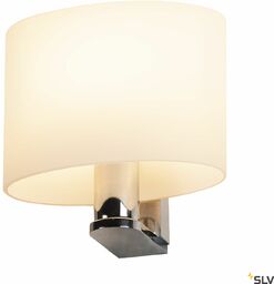 KENKUA lampa ścienna szklana chrom/biała E27 owalna szkło