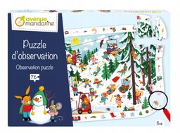Avenue Mandarine Puzzle obserwacyjne Góry Zimą 76 elementów