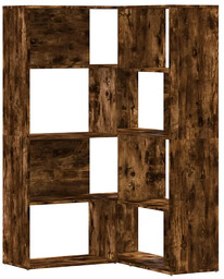 Edinos Otwarty regał narożny 4-poziomowy przydymiony dąb C3-H04