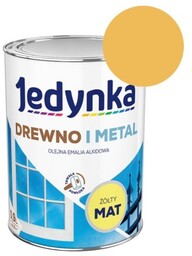 JEDYNKA Emalia Drewno i Metal żółty mat 0,9L