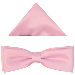 Jasnoróżowa gładka mucha męska slim B16